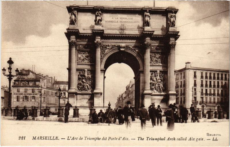 Carte postale ancienne Marseille Arc de Triomphe à Marseille