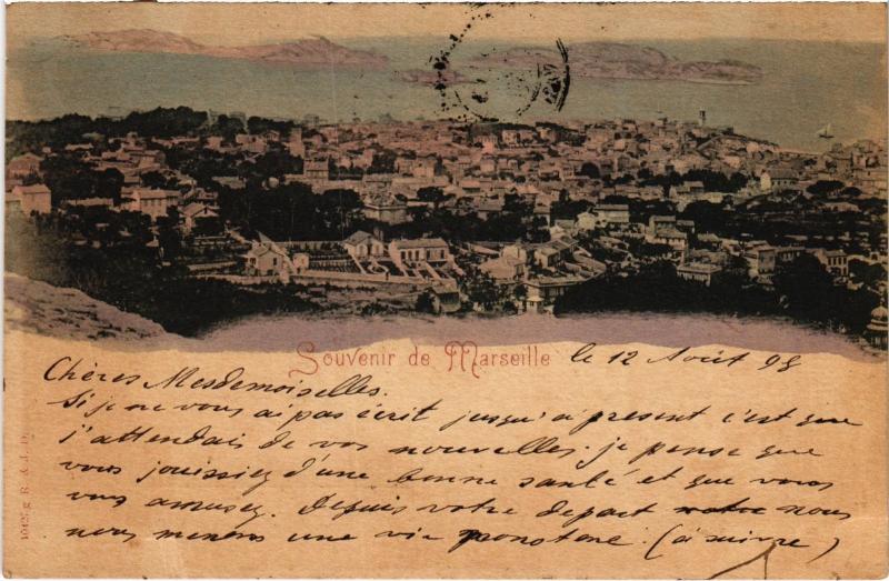 Carte postale ancienne Marseille souvenir à Marseille
