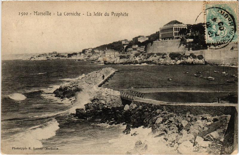 Carte postale ancienne Marseille la Corniche à Marseille