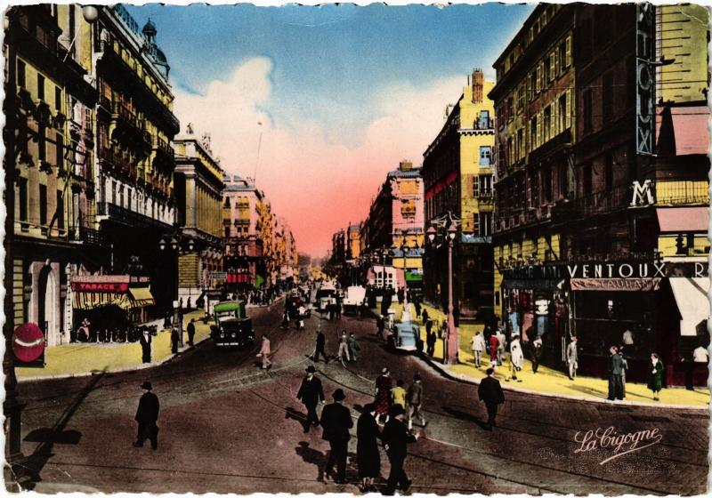 Carte postale ancienne Marseille la Canebiere à Marseille