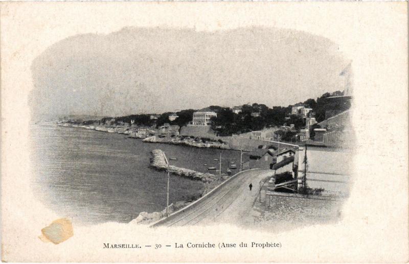 Carte postale ancienne Marseille la Corniche à Marseille