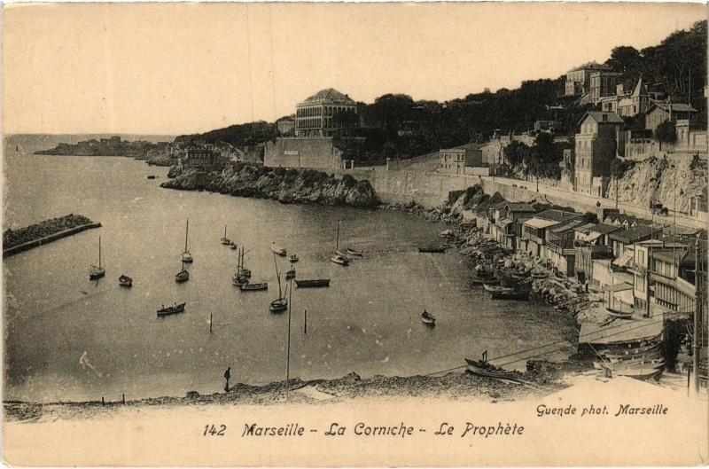 Carte postale ancienne Marseille la Corniche à Marseille