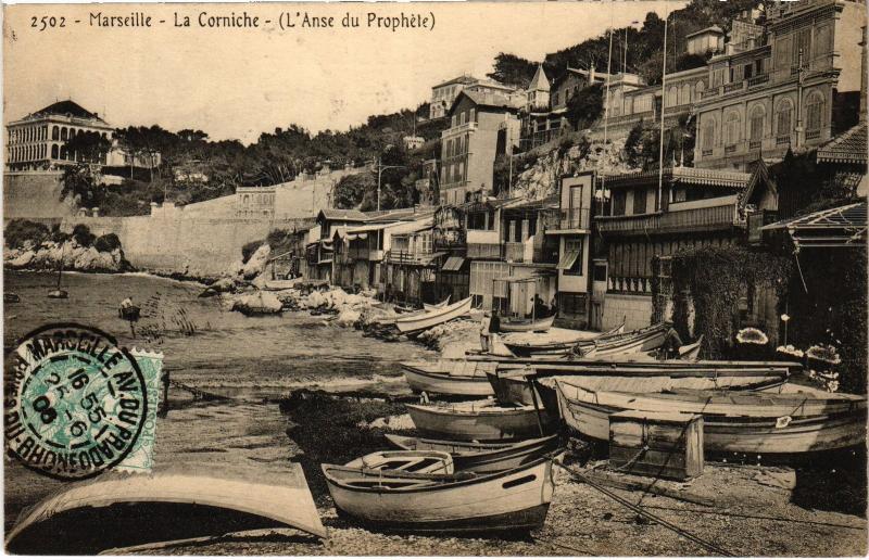 Carte postale ancienne Marseille la Corniche à Marseille