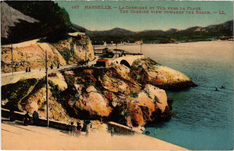 Carte postale ancienne Marseille la Corniche à Marseille
