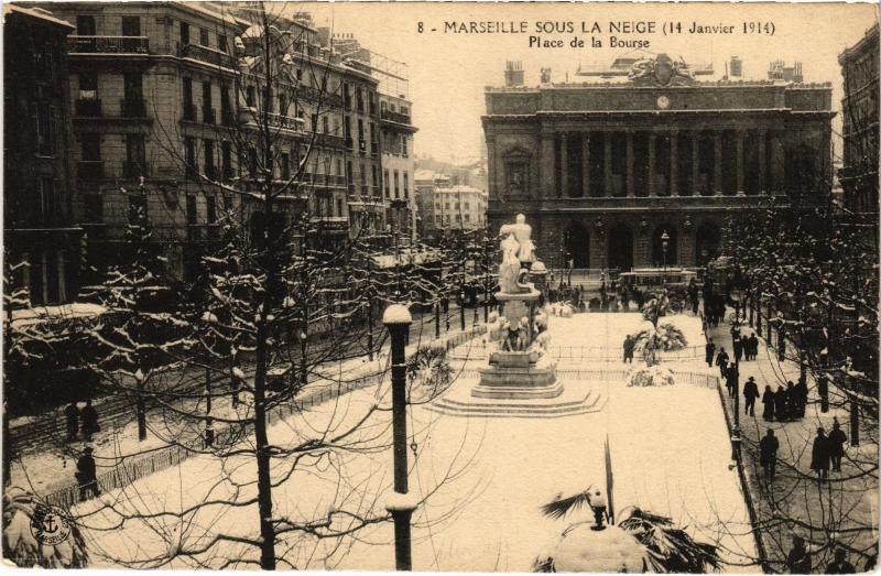 Carte postale ancienne Marseille Place de la Bourse à Marseille