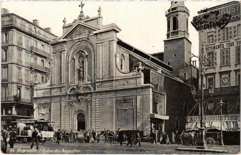 Carte postale ancienne Marseille Eglise des Augustins à Marseille