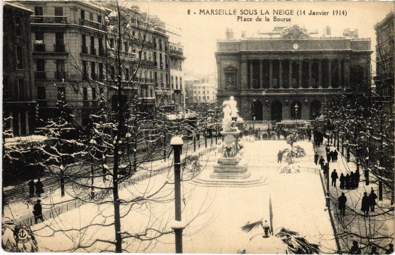Carte postale ancienne Marseille Place de la Bourse à Marseille