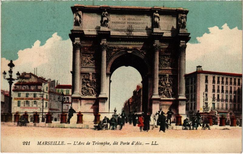 Carte postale ancienne Marseille Arc de Triomphe à Marseille