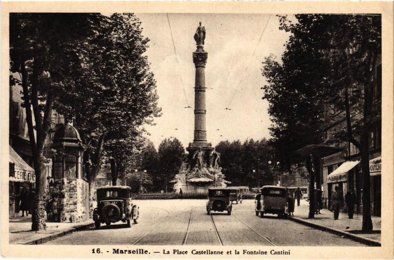 Carte postale ancienne Marseille Place Castelanne à Marseille