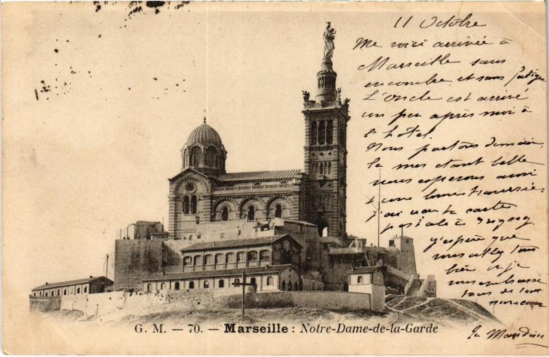 Carte postale ancienne Marseille Notre Dame de la Garde à Marseille