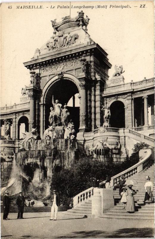 Carte postale ancienne Marseille Palais Longchamp à Marseille