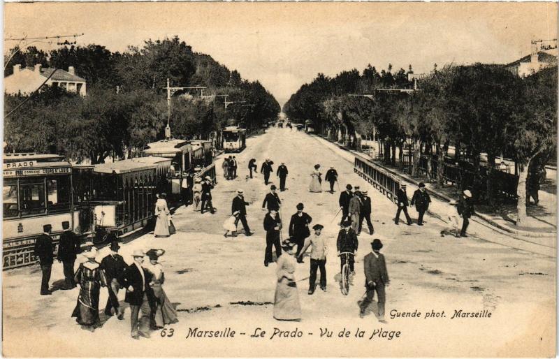 Carte postale ancienne Marseille le Prado à Marseille