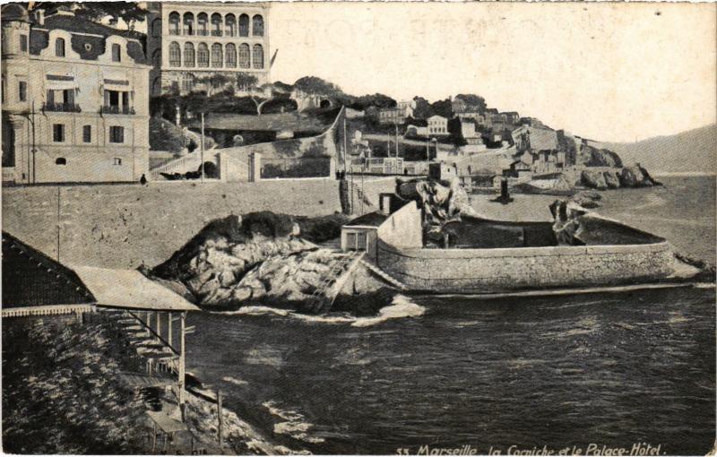 Carte postale ancienne Marseille la Corniche à Marseille