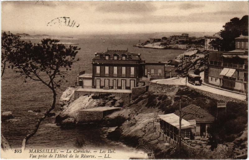 Carte postale ancienne Marseille la Corniche à Marseille
