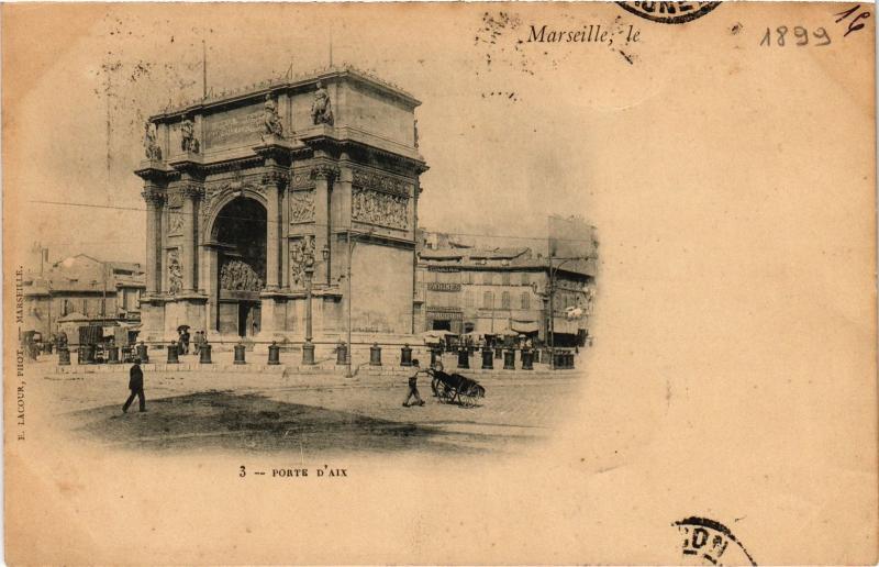Carte postale ancienne Marseille Porte d'Aix à Marseille