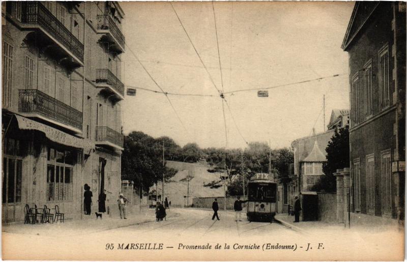 Carte postale ancienne Marseille la Corniche à Marseille