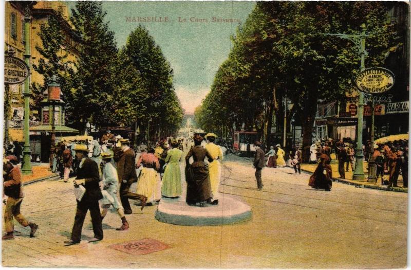 Carte postale ancienne Marseille Cours Belsunce à Marseille