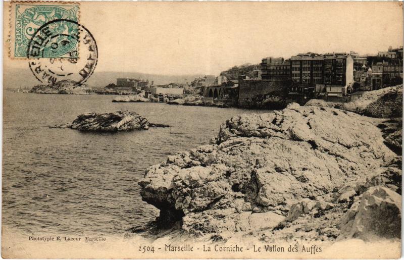 Carte postale ancienne Marseille Ilettes Endoume Chateau d'If à Marseille