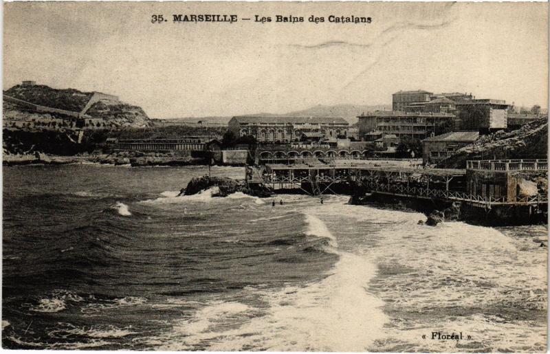 Carte postale ancienne Marseille les Catalans à Marseille