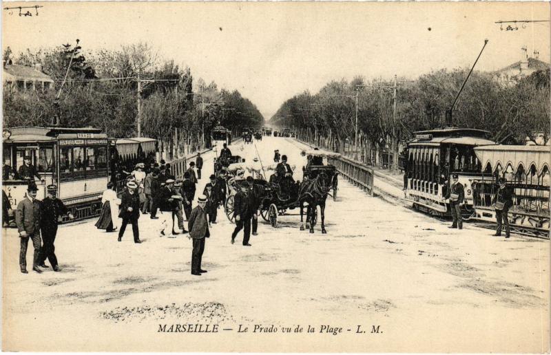 Carte postale ancienne Marseille le Prado à Marseille