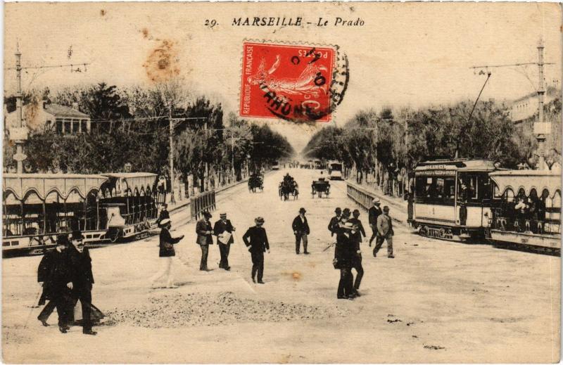 Carte postale ancienne Marseille le Prado à Marseille