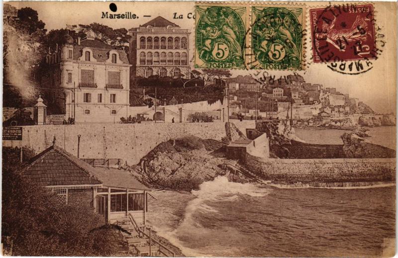 Carte postale ancienne Marseille la Corniche à Marseille