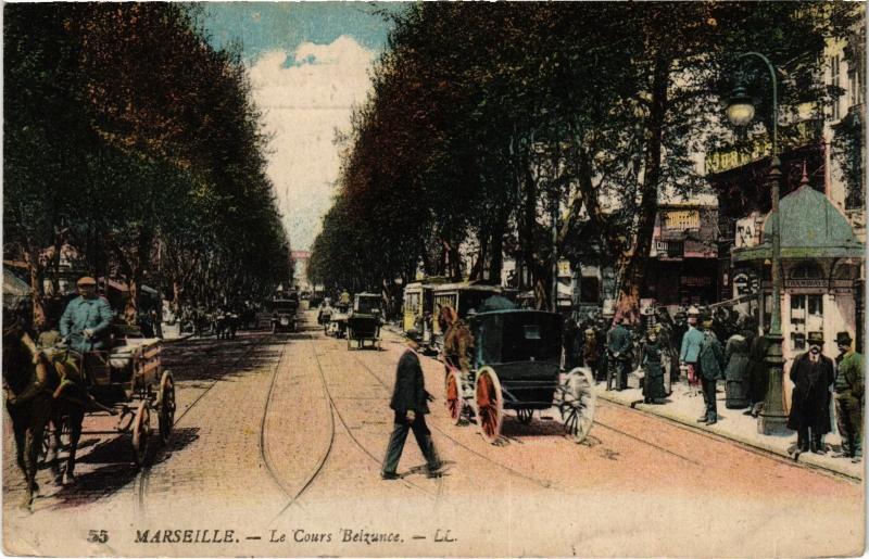 Carte postale ancienne Marseille Cours Belsunce à Marseille