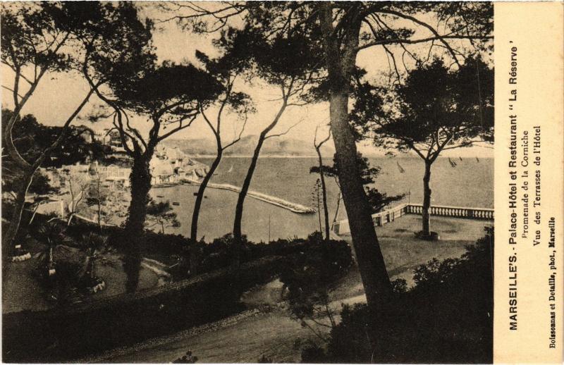 Carte postale ancienne Marseille Palace Hotel et Restaurant La Reserve à Marseille