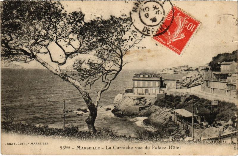 Carte postale ancienne Marseille la Corniche à Marseille