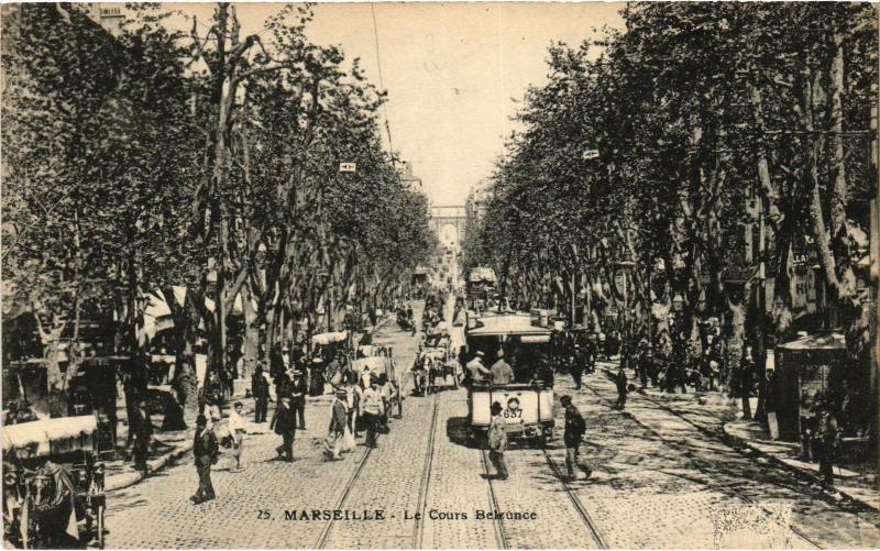 Carte postale ancienne Marseille Cours Belsunce à Marseille