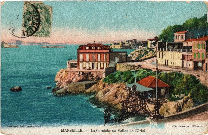 Carte postale ancienne Marseille la Corniche à Marseille