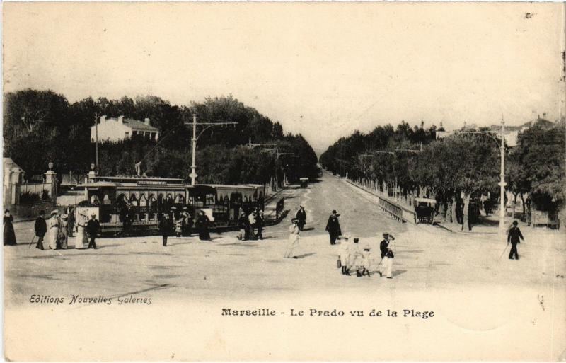 Carte postale ancienne Marseille le Prado à Marseille