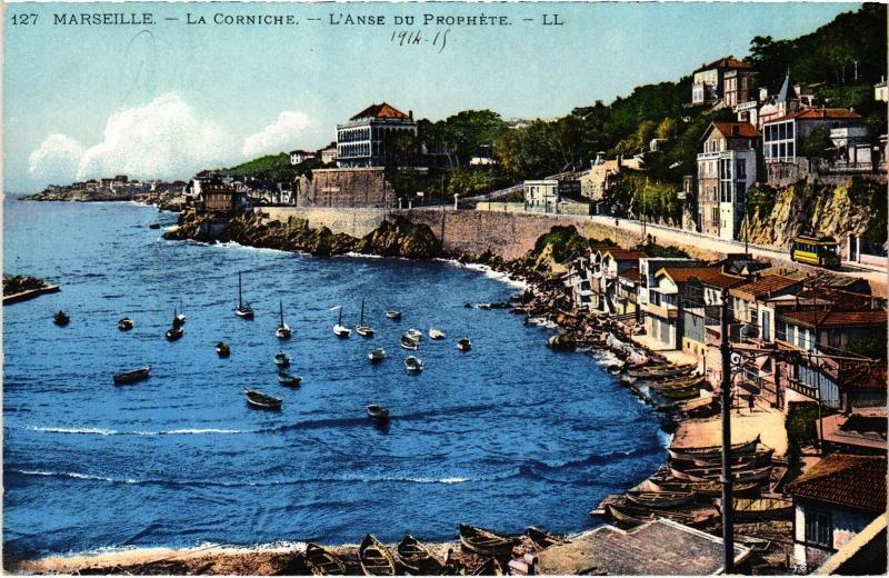 Carte postale ancienne Marseille la Corniche à Marseille