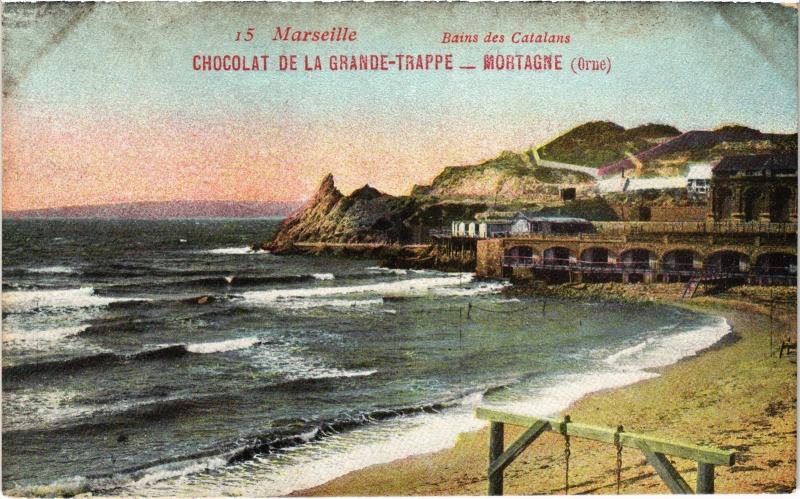 Carte postale ancienne Marseille les Catalans à Marseille