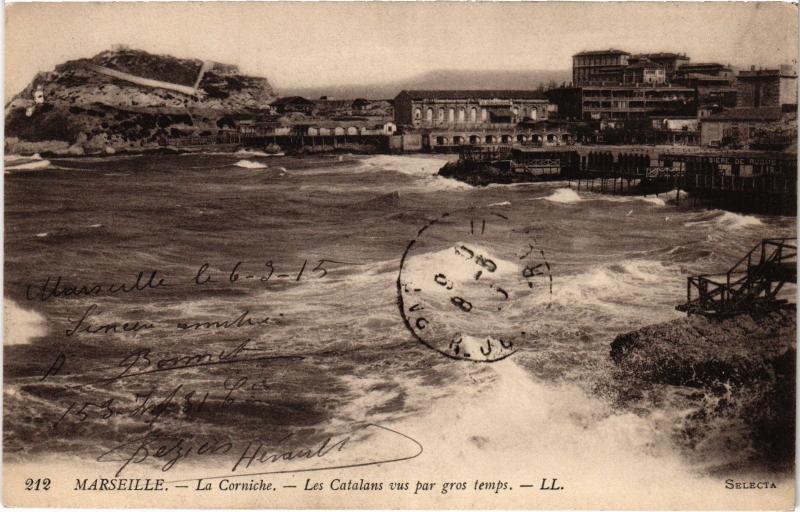Carte postale ancienne Marseille les Catalans à Marseille