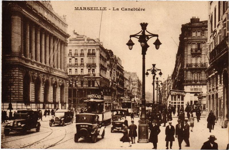 Carte postale ancienne Marseille la Canebiere à Marseille