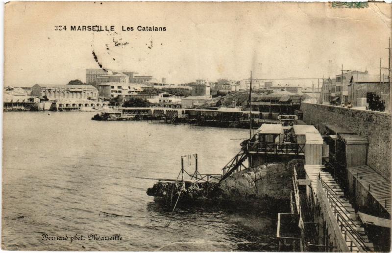 Carte postale ancienne Marseille les Catalans à Marseille