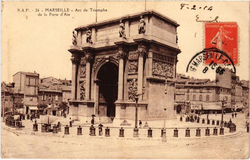 Carte postale ancienne Marseille Arc de Triomphe à Marseille