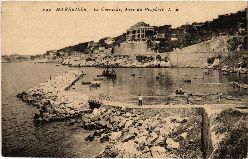 Carte postale ancienne Marseille la Corniche à Marseille