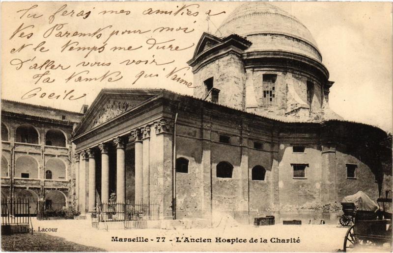 Carte postale ancienne Marseille Ancien Hospice de la Charite à Marseille