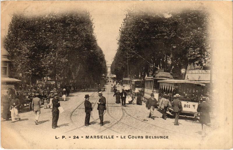 Carte postale ancienne Marseille Cours Belsunce à Marseille
