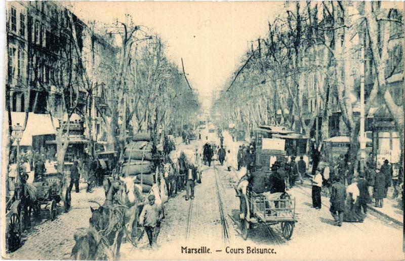 Carte postale ancienne Marseille Cours Belsunce à Marseille