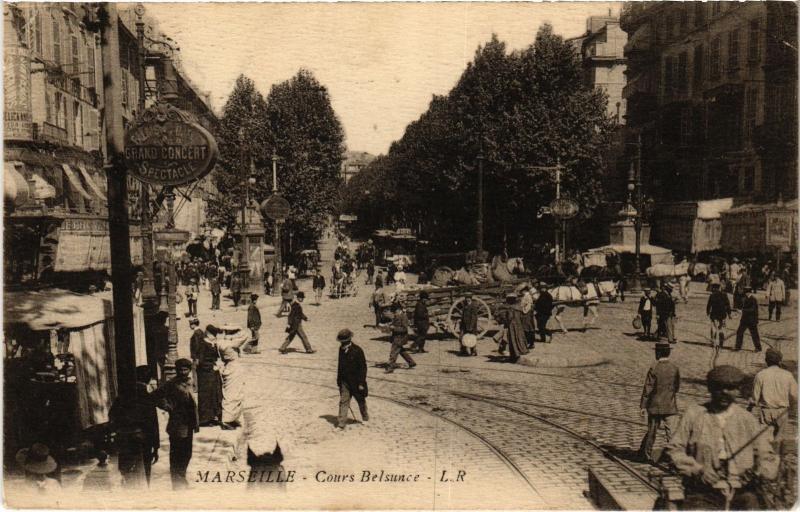 Carte postale ancienne Marseille Cours Belsunce à Marseille