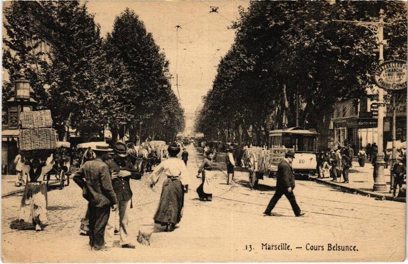 Carte postale ancienne Marseille Cours Belsunce à Marseille