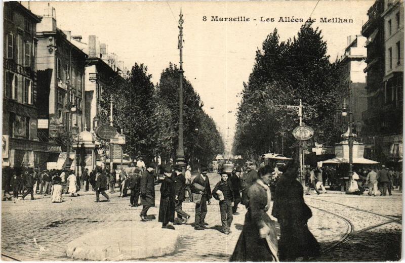 Carte postale ancienne Marseille Cours Belsunce à Marseille