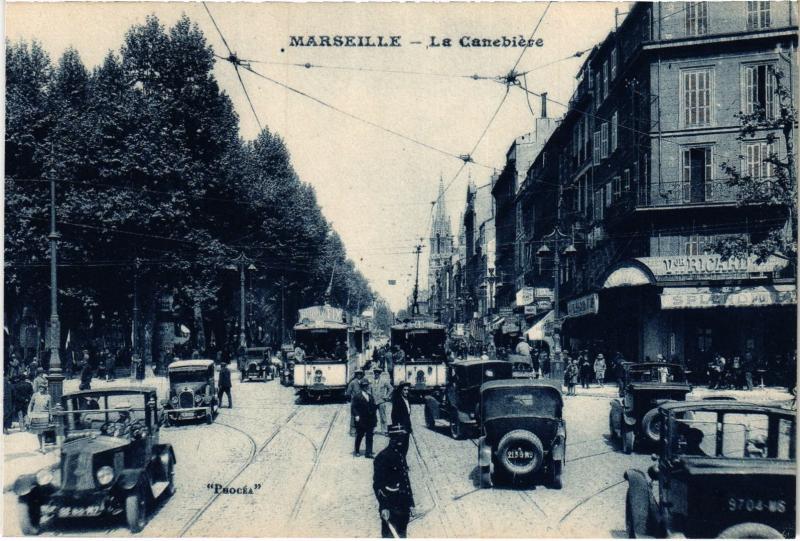 Carte postale ancienne Marseille la Cannebiere à Marseille