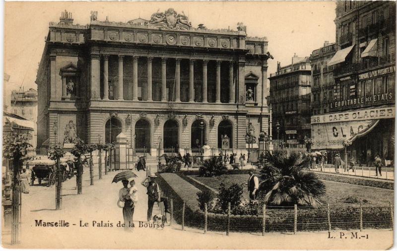 Carte postale ancienne Marseille Palais de la Bourse à Marseille