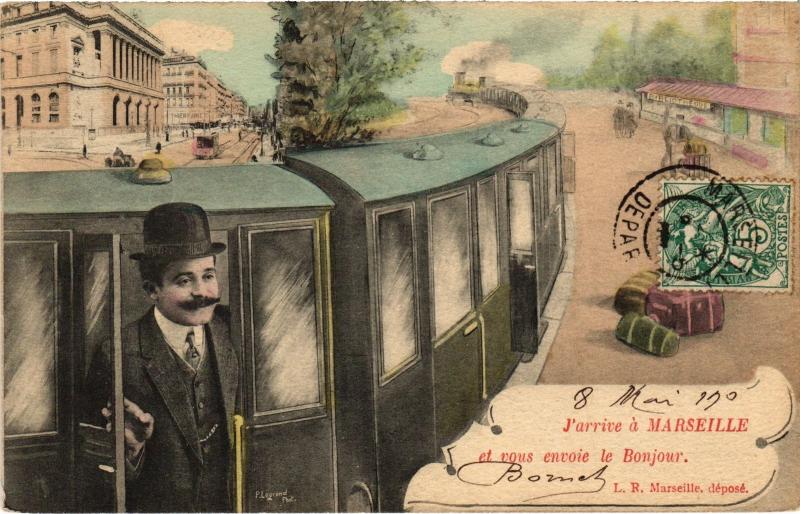 Carte postale ancienne Marseille souvenir à Marseille