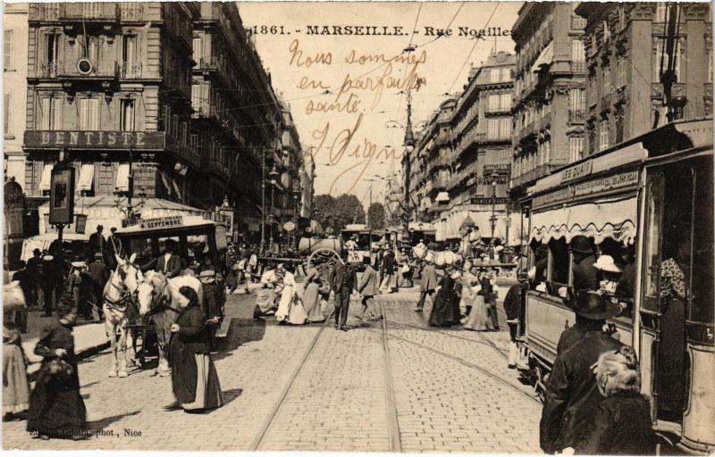Carte postale ancienne Marseille Rue Noailles à Marseille