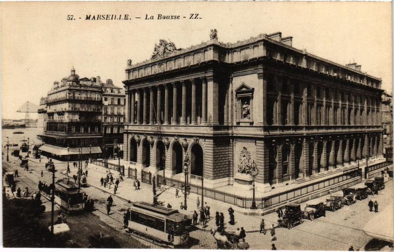Carte postale ancienne Marseille la Bourse à Marseille